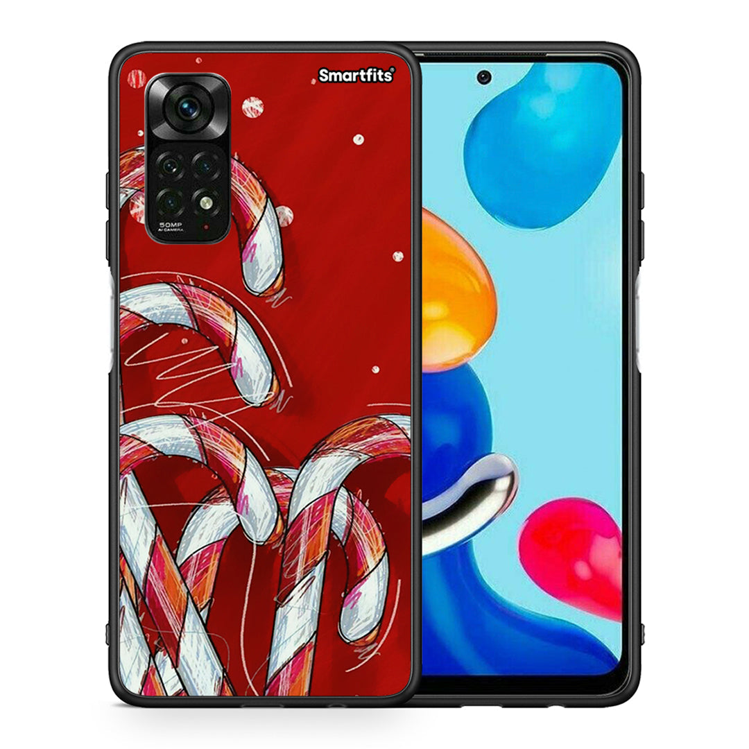 Θήκη Xiaomi Redmi Note 12 Pro 4G Candy Cane από τη Smartfits με σχέδιο στο πίσω μέρος και μαύρο περίβλημα | Xiaomi Redmi Note 12 Pro 4G Candy Cane case with colorful back and black bezels