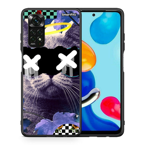 Θήκη Xiaomi Redmi Note 12 Pro 4G Cat Collage από τη Smartfits με σχέδιο στο πίσω μέρος και μαύρο περίβλημα | Xiaomi Redmi Note 12 Pro 4G Cat Collage case with colorful back and black bezels