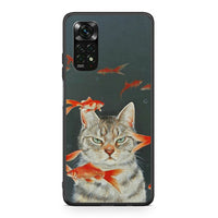 Thumbnail for Xiaomi Redmi Note 11 Pro 5G Cat Goldfish θήκη από τη Smartfits με σχέδιο στο πίσω μέρος και μαύρο περίβλημα | Smartphone case with colorful back and black bezels by Smartfits