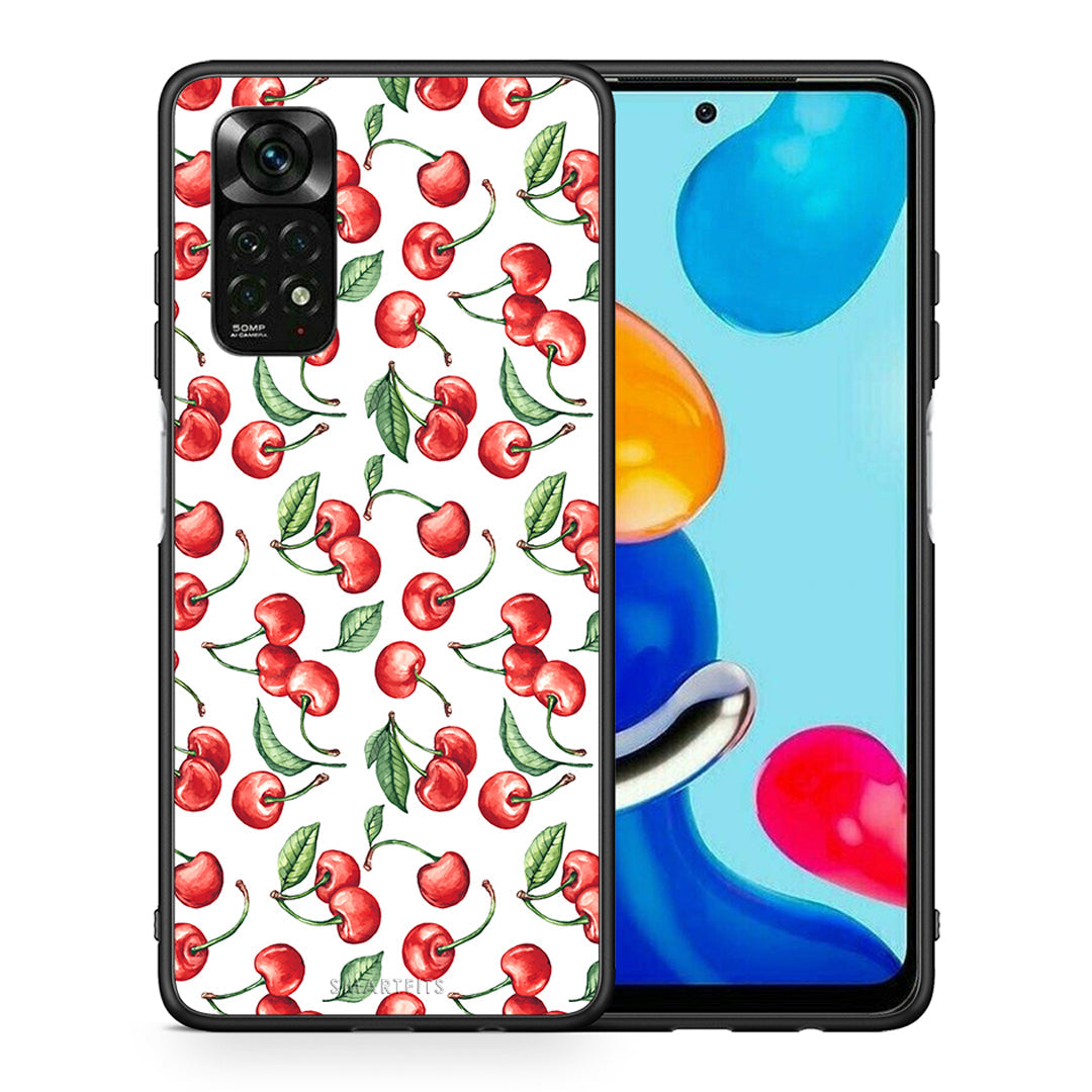 Θήκη Xiaomi Redmi Note 11 Pro 5G Cherry Summer από τη Smartfits με σχέδιο στο πίσω μέρος και μαύρο περίβλημα | Xiaomi Redmi Note 11 Pro 5G Cherry Summer case with colorful back and black bezels