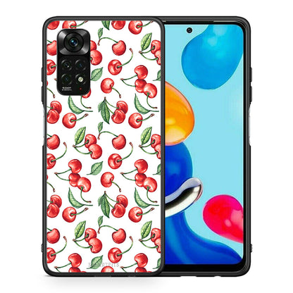 Θήκη Xiaomi Redmi Note 12 Pro 4G Cherry Summer από τη Smartfits με σχέδιο στο πίσω μέρος και μαύρο περίβλημα | Xiaomi Redmi Note 12 Pro 4G Cherry Summer case with colorful back and black bezels