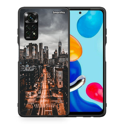 Θήκη Xiaomi Redmi Note 12 Pro 4G City Lights από τη Smartfits με σχέδιο στο πίσω μέρος και μαύρο περίβλημα | Xiaomi Redmi Note 12 Pro 4G City Lights case with colorful back and black bezels