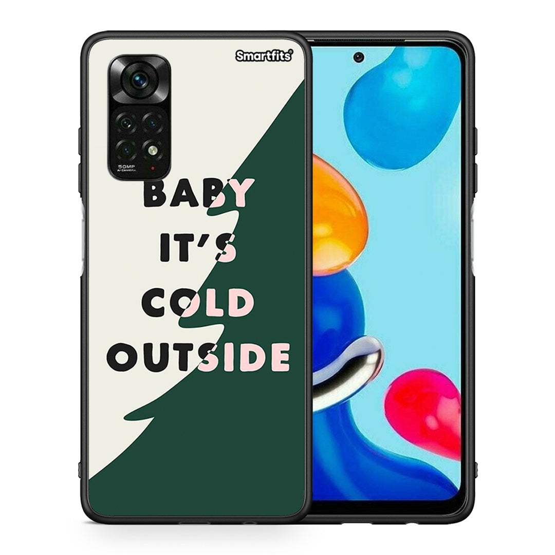 Θήκη Xiaomi Redmi Note 12 Pro 4G Cold Outside από τη Smartfits με σχέδιο στο πίσω μέρος και μαύρο περίβλημα | Xiaomi Redmi Note 12 Pro 4G Cold Outside case with colorful back and black bezels