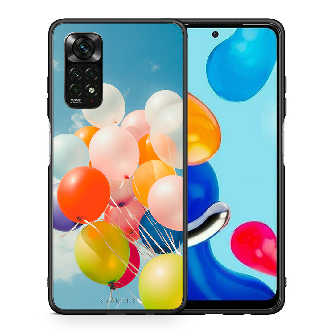 Θήκη Xiaomi Redmi Note 11 Pro 5G Colorful Balloons από τη Smartfits με σχέδιο στο πίσω μέρος και μαύρο περίβλημα | Xiaomi Redmi Note 11 Pro 5G Colorful Balloons case with colorful back and black bezels