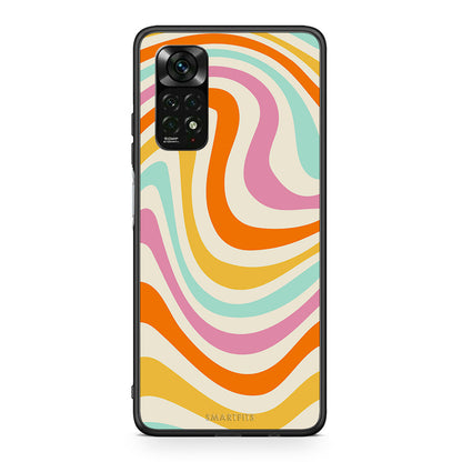 Xiaomi Redmi Note 11 Pro 5G Colourful Waves θήκη από τη Smartfits με σχέδιο στο πίσω μέρος και μαύρο περίβλημα | Smartphone case with colorful back and black bezels by Smartfits