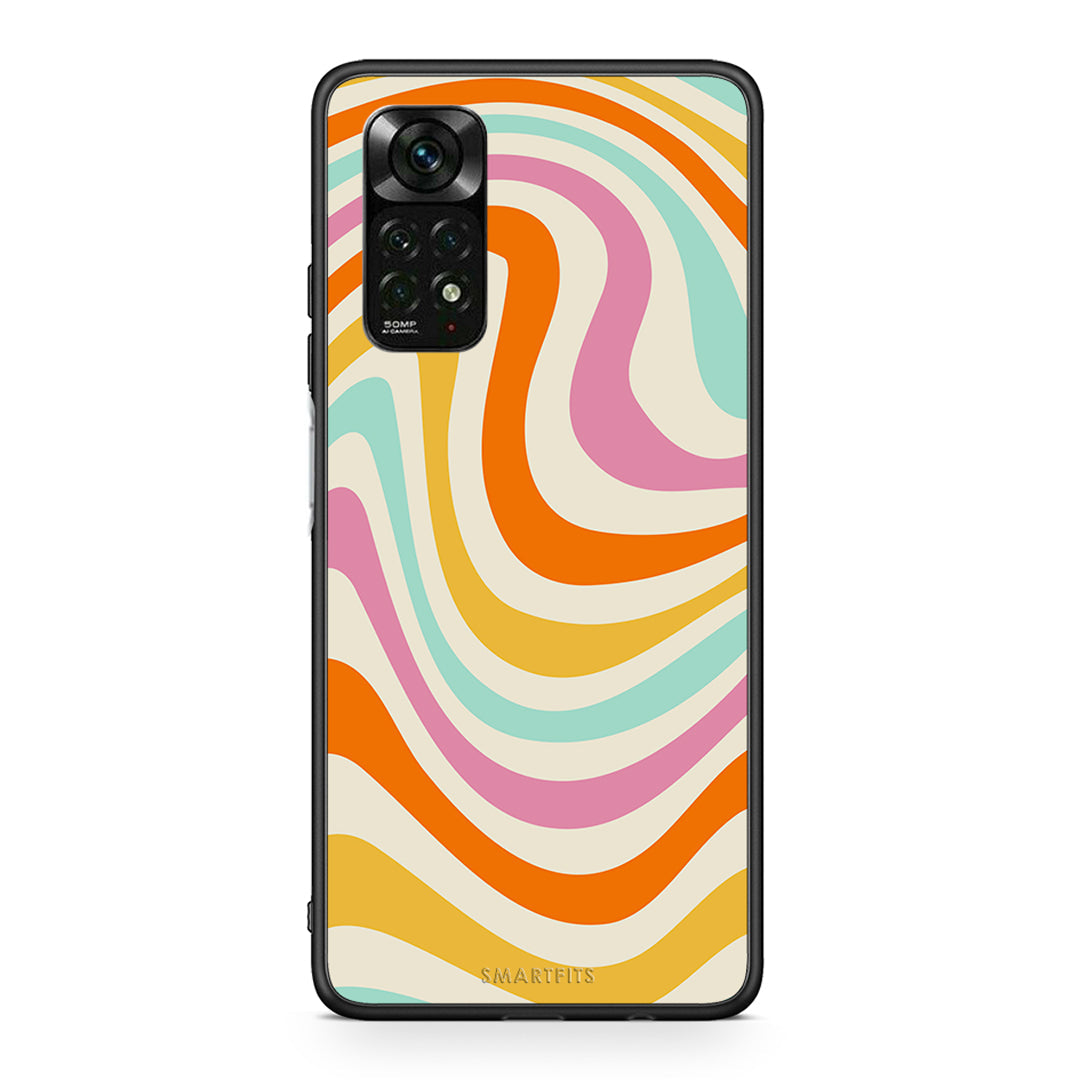 Xiaomi Redmi Note 12 Pro 4G Colourful Waves θήκη από τη Smartfits με σχέδιο στο πίσω μέρος και μαύρο περίβλημα | Smartphone case with colorful back and black bezels by Smartfits