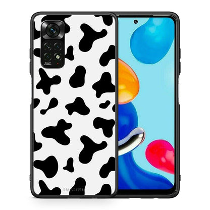 Θήκη Xiaomi Redmi Note 11 Pro 5G Cow Print από τη Smartfits με σχέδιο στο πίσω μέρος και μαύρο περίβλημα | Xiaomi Redmi Note 11 Pro 5G Cow Print case with colorful back and black bezels