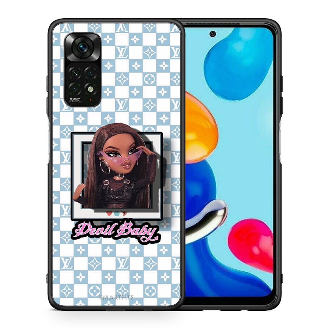 Θήκη Αγίου Βαλεντίνου Xiaomi Redmi Note 11 Pro 5G Devil Baby από τη Smartfits με σχέδιο στο πίσω μέρος και μαύρο περίβλημα | Xiaomi Redmi Note 11 Pro 5G Devil Baby case with colorful back and black bezels
