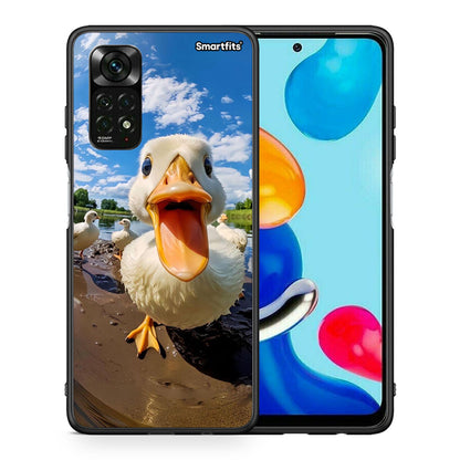 Θήκη Xiaomi Redmi Note 11 Pro 5G Duck Face από τη Smartfits με σχέδιο στο πίσω μέρος και μαύρο περίβλημα | Xiaomi Redmi Note 11 Pro 5G Duck Face case with colorful back and black bezels