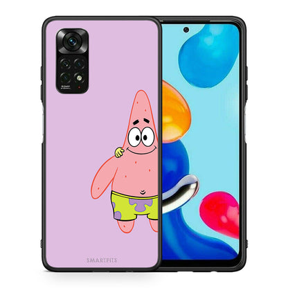Θήκη Xiaomi Redmi Note 11 Pro 5G Friends Patrick από τη Smartfits με σχέδιο στο πίσω μέρος και μαύρο περίβλημα | Xiaomi Redmi Note 11 Pro 5G Friends Patrick case with colorful back and black bezels