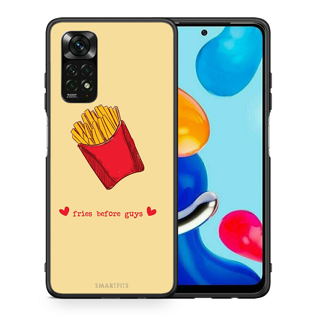 Θήκη Αγίου Βαλεντίνου Xiaomi Redmi Note 12 Pro 4G Fries Before Guys από τη Smartfits με σχέδιο στο πίσω μέρος και μαύρο περίβλημα | Xiaomi Redmi Note 12 Pro 4G Fries Before Guys case with colorful back and black bezels