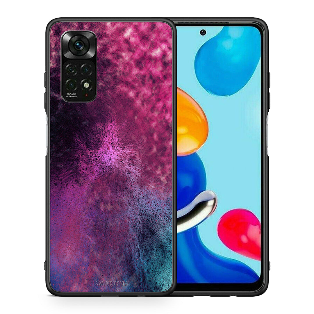 Θήκη Xiaomi Redmi Note 12 Pro 4G Aurora Galaxy από τη Smartfits με σχέδιο στο πίσω μέρος και μαύρο περίβλημα | Xiaomi Redmi Note 12 Pro 4G Aurora Galaxy case with colorful back and black bezels