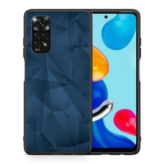 Θήκη Xiaomi Redmi Note 11 Pro 5G Blue Abstract Geometric από τη Smartfits με σχέδιο στο πίσω μέρος και μαύρο περίβλημα | Xiaomi Redmi Note 11 Pro 5G Blue Abstract Geometric case with colorful back and black bezels
