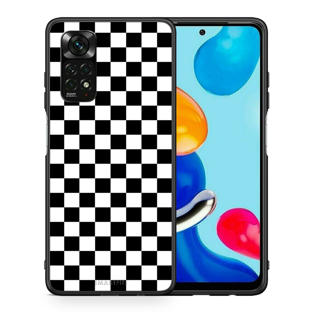 Θήκη Xiaomi Redmi Note 12 Pro 4G Squares Geometric από τη Smartfits με σχέδιο στο πίσω μέρος και μαύρο περίβλημα | Xiaomi Redmi Note 12 Pro 4G Squares Geometric case with colorful back and black bezels