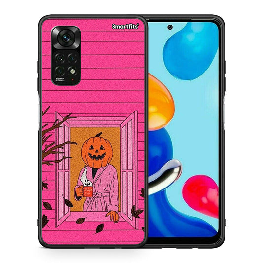 Θήκη Xiaomi Redmi Note 12 Pro 4G Halloween Pumpkin Lady από τη Smartfits με σχέδιο στο πίσω μέρος και μαύρο περίβλημα | Xiaomi Redmi Note 12 Pro 4G Halloween Pumpkin Lady case with colorful back and black bezels