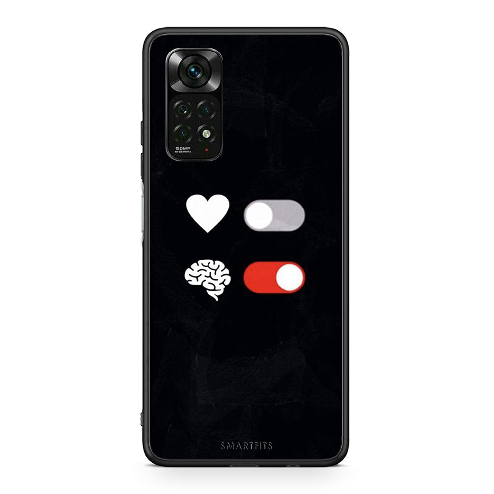 Xiaomi Redmi Note 12 Pro 4G Heart Vs Brain Θήκη Αγίου Βαλεντίνου από τη Smartfits με σχέδιο στο πίσω μέρος και μαύρο περίβλημα | Smartphone case with colorful back and black bezels by Smartfits