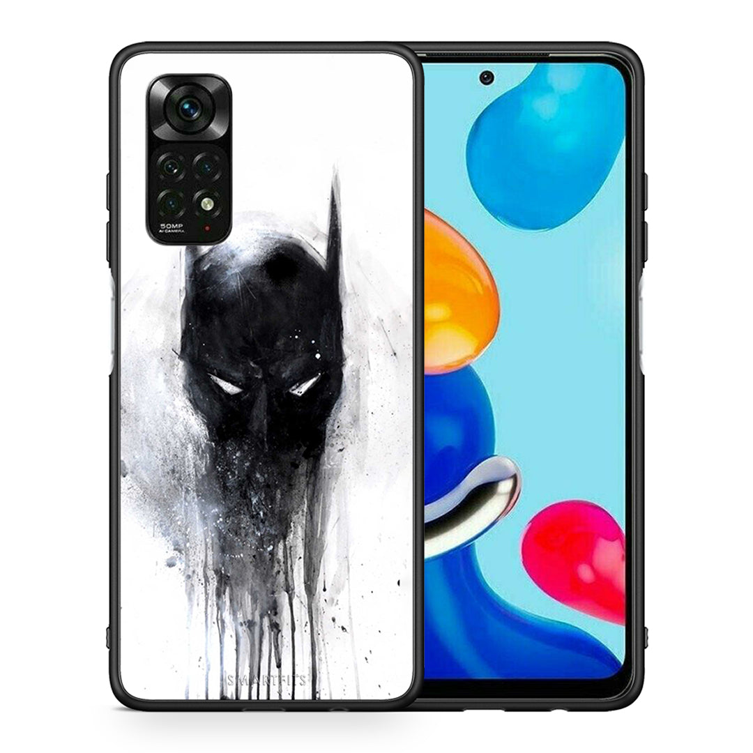 Θήκη Xiaomi Redmi Note 12 Pro 4G Paint Bat Hero από τη Smartfits με σχέδιο στο πίσω μέρος και μαύρο περίβλημα | Xiaomi Redmi Note 12 Pro 4G Paint Bat Hero case with colorful back and black bezels