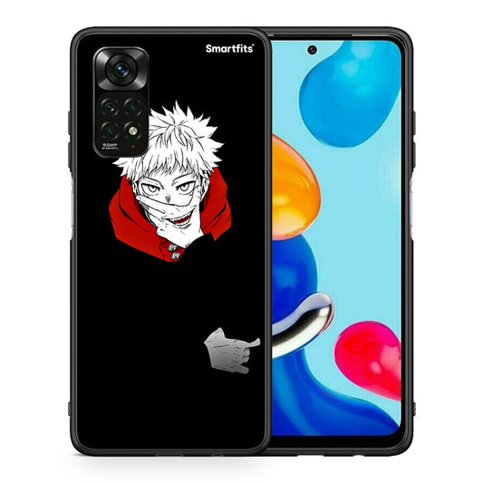 Θήκη Xiaomi Redmi Note 12 Pro 4G Itadori Anime από τη Smartfits με σχέδιο στο πίσω μέρος και μαύρο περίβλημα | Xiaomi Redmi Note 12 Pro 4G Itadori Anime case with colorful back and black bezels