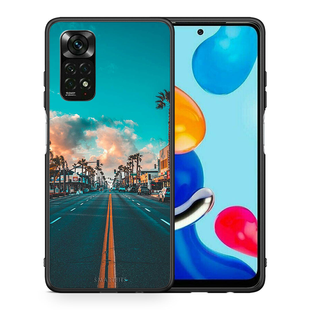 Θήκη Xiaomi Redmi Note 12 Pro 4G City Landscape από τη Smartfits με σχέδιο στο πίσω μέρος και μαύρο περίβλημα | Xiaomi Redmi Note 12 Pro 4G City Landscape case with colorful back and black bezels