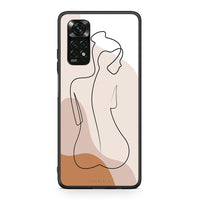 Thumbnail for Xiaomi Redmi Note 11 Pro 5G LineArt Woman θήκη από τη Smartfits με σχέδιο στο πίσω μέρος και μαύρο περίβλημα | Smartphone case with colorful back and black bezels by Smartfits