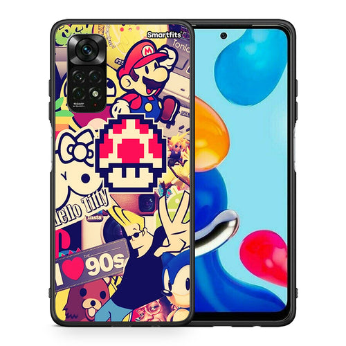 Θήκη Xiaomi Redmi Note 12 Pro 4G Love The 90s από τη Smartfits με σχέδιο στο πίσω μέρος και μαύρο περίβλημα | Xiaomi Redmi Note 12 Pro 4G Love The 90s case with colorful back and black bezels