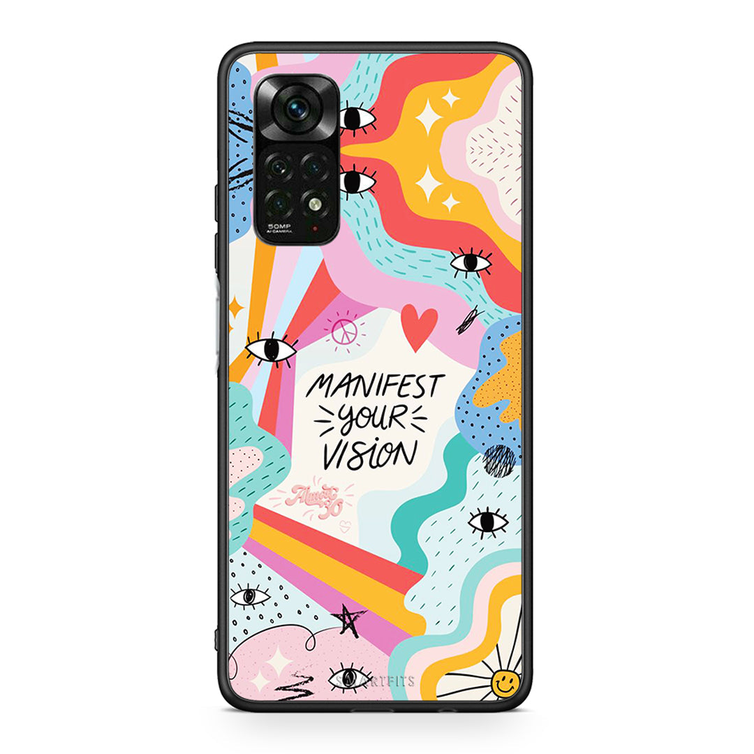 Xiaomi Redmi Note 11 Pro 5G Manifest Your Vision θήκη από τη Smartfits με σχέδιο στο πίσω μέρος και μαύρο περίβλημα | Smartphone case with colorful back and black bezels by Smartfits