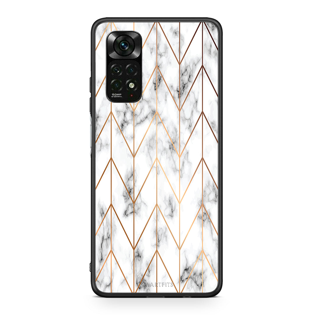 44 - Xiaomi Redmi Note 12 Pro 4G Gold Geometric Marble case, cover, bumper