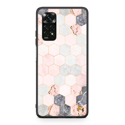 4 - Xiaomi Redmi Note 11 Pro 5G Hexagon Pink Marble case, cover, bumper