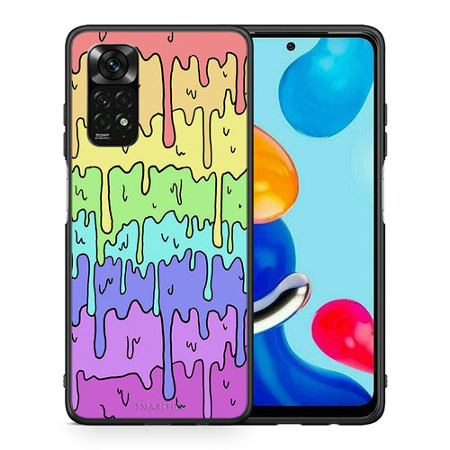 Θήκη Xiaomi Redmi Note 11 Pro 5G Melting Rainbow από τη Smartfits με σχέδιο στο πίσω μέρος και μαύρο περίβλημα | Xiaomi Redmi Note 11 Pro 5G Melting Rainbow case with colorful back and black bezels