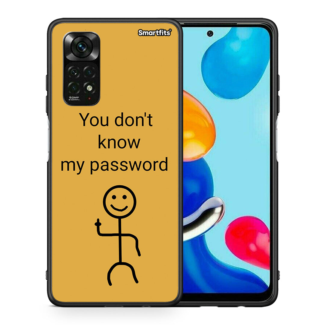 Θήκη Xiaomi Redmi Note 12 Pro 4G My Password από τη Smartfits με σχέδιο στο πίσω μέρος και μαύρο περίβλημα | Xiaomi Redmi Note 12 Pro 4G My Password case with colorful back and black bezels