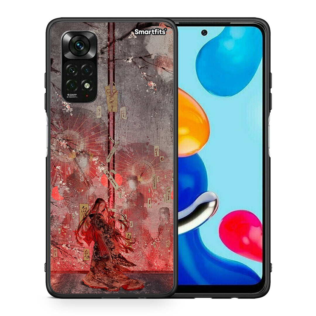 Θήκη Xiaomi Redmi Note 12 Pro 4G Nezuko Kamado από τη Smartfits με σχέδιο στο πίσω μέρος και μαύρο περίβλημα | Xiaomi Redmi Note 12 Pro 4G Nezuko Kamado case with colorful back and black bezels