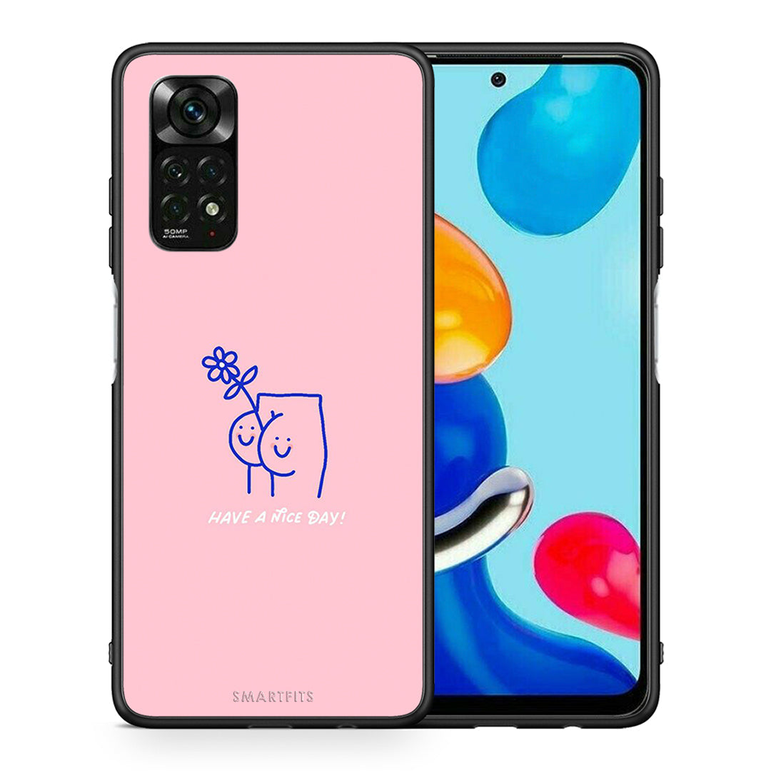 Θήκη Xiaomi Redmi Note 12 Pro 4G Nice Day από τη Smartfits με σχέδιο στο πίσω μέρος και μαύρο περίβλημα | Xiaomi Redmi Note 12 Pro 4G Nice Day case with colorful back and black bezels