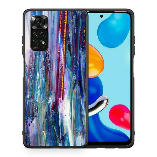 Θήκη Xiaomi Redmi Note 11 Pro 5G Winter Paint από τη Smartfits με σχέδιο στο πίσω μέρος και μαύρο περίβλημα | Xiaomi Redmi Note 11 Pro 5G Winter Paint case with colorful back and black bezels
