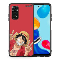 Thumbnail for Θήκη Xiaomi Redmi Note 12 Pro 4G Pirate Luffy από τη Smartfits με σχέδιο στο πίσω μέρος και μαύρο περίβλημα | Xiaomi Redmi Note 12 Pro 4G Pirate Luffy case with colorful back and black bezels