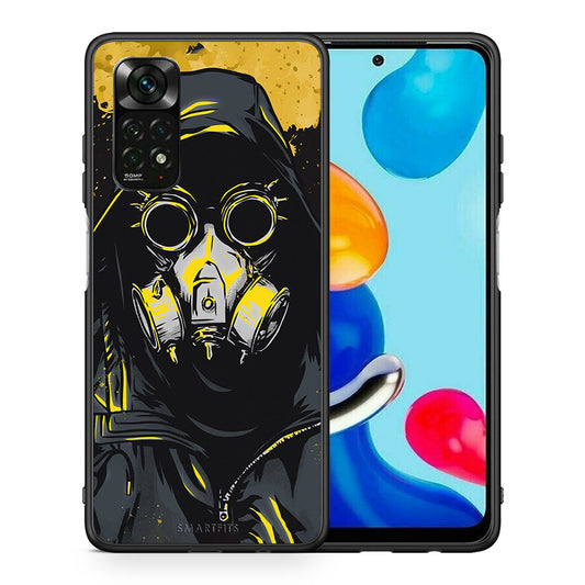 Θήκη Xiaomi Redmi Note 11 Pro 5G Mask PopArt από τη Smartfits με σχέδιο στο πίσω μέρος και μαύρο περίβλημα | Xiaomi Redmi Note 11 Pro 5G Mask PopArt case with colorful back and black bezels