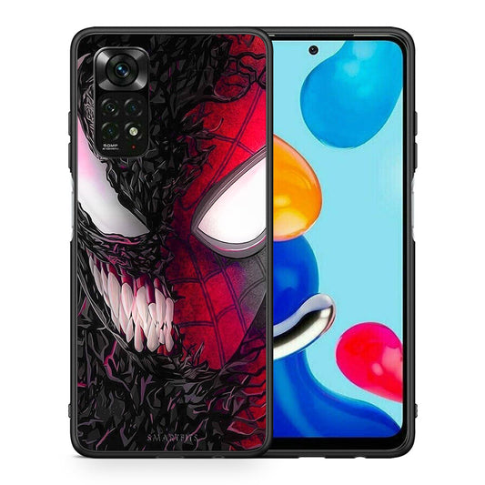 Θήκη Xiaomi Redmi Note 11 Pro 5G SpiderVenom PopArt από τη Smartfits με σχέδιο στο πίσω μέρος και μαύρο περίβλημα | Xiaomi Redmi Note 11 Pro 5G SpiderVenom PopArt case with colorful back and black bezels
