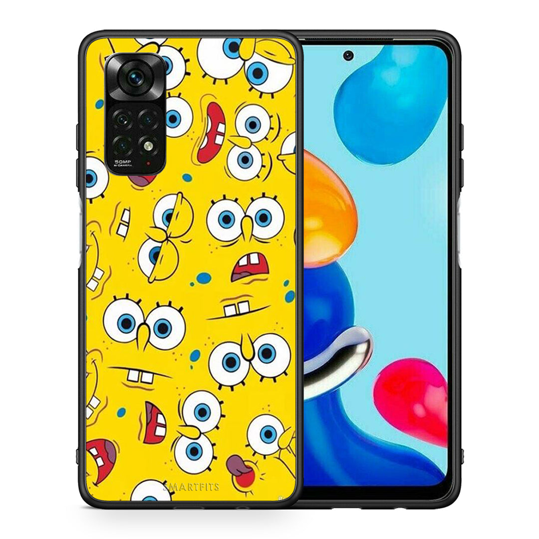 Θήκη Xiaomi Redmi Note 11 Pro 5G Sponge PopArt από τη Smartfits με σχέδιο στο πίσω μέρος και μαύρο περίβλημα | Xiaomi Redmi Note 11 Pro 5G Sponge PopArt case with colorful back and black bezels