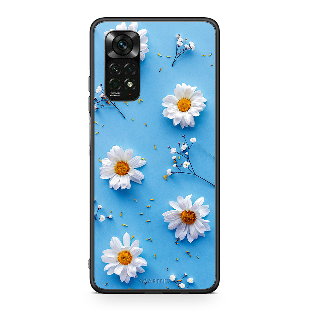 Xiaomi Redmi Note 12 Pro 4G Real Daisies θήκη από τη Smartfits με σχέδιο στο πίσω μέρος και μαύρο περίβλημα | Smartphone case with colorful back and black bezels by Smartfits
