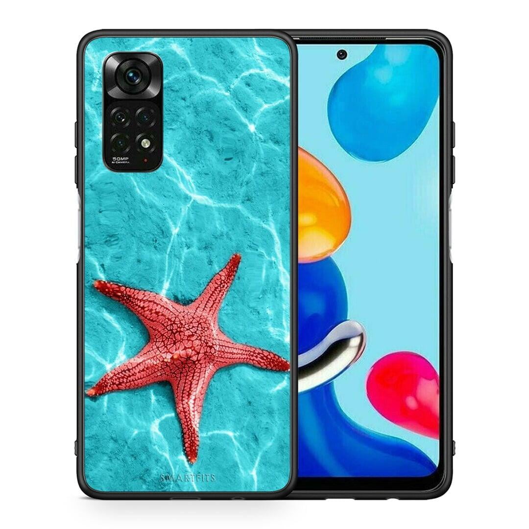 Θήκη Xiaomi Redmi Note 11 Pro 5G Red Starfish από τη Smartfits με σχέδιο στο πίσω μέρος και μαύρο περίβλημα | Xiaomi Redmi Note 11 Pro 5G Red Starfish case with colorful back and black bezels