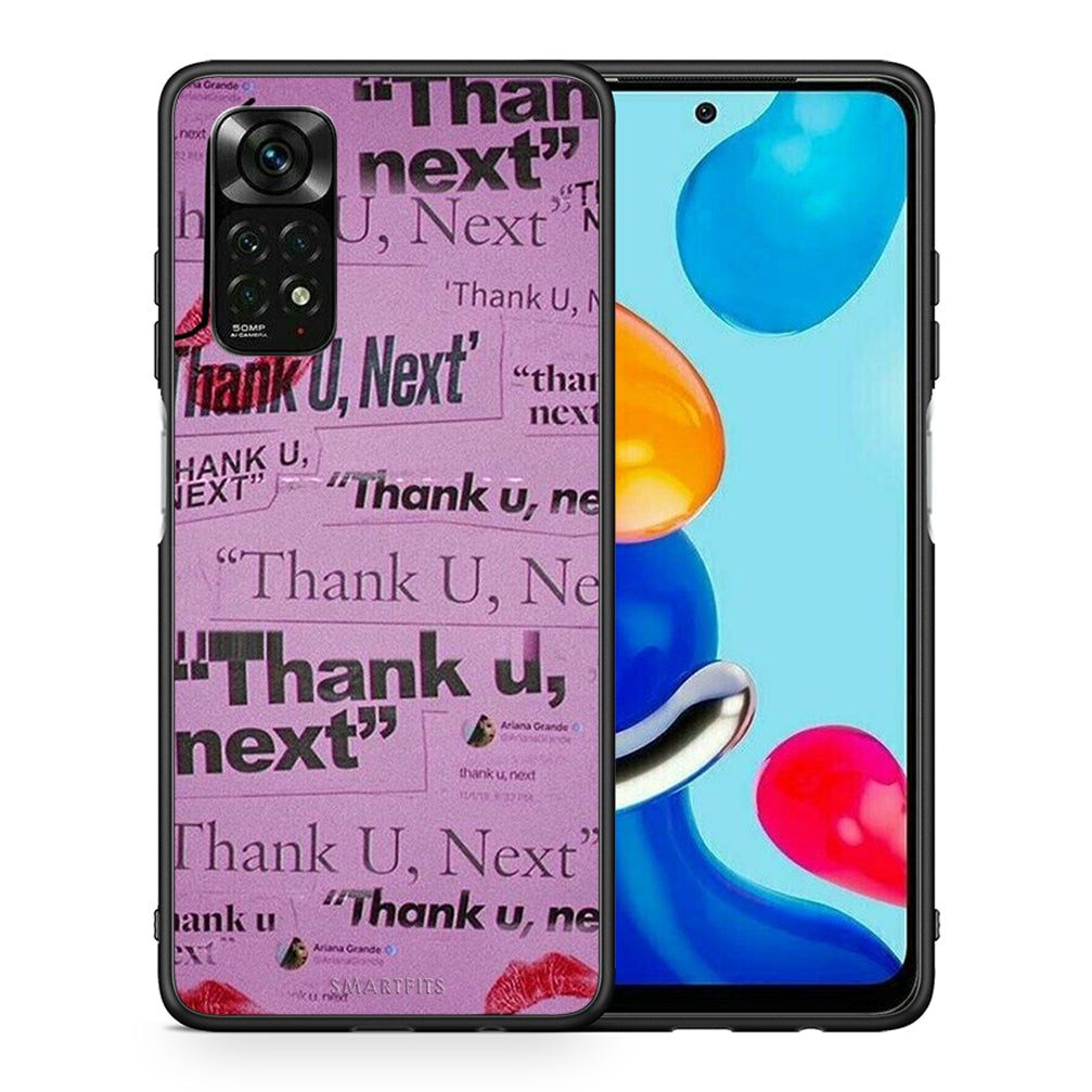 Θήκη Αγίου Βαλεντίνου Xiaomi Redmi Note 11 Pro 5G Thank You Next από τη Smartfits με σχέδιο στο πίσω μέρος και μαύρο περίβλημα | Xiaomi Redmi Note 11 Pro 5G Thank You Next case with colorful back and black bezels