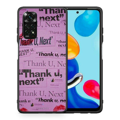 Θήκη Αγίου Βαλεντίνου Xiaomi Redmi Note 11 Pro 5G Thank You Next από τη Smartfits με σχέδιο στο πίσω μέρος και μαύρο περίβλημα | Xiaomi Redmi Note 11 Pro 5G Thank You Next case with colorful back and black bezels