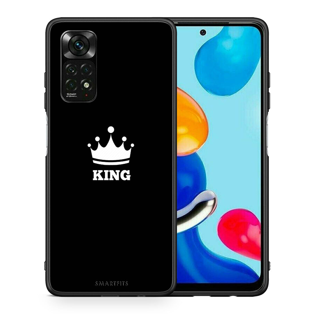 Θήκη Xiaomi Redmi Note 12 Pro 4G Valentine King από τη Smartfits με σχέδιο στο πίσω μέρος και μαύρο περίβλημα | Xiaomi Redmi Note 12 Pro 4G Valentine King case with colorful back and black bezels