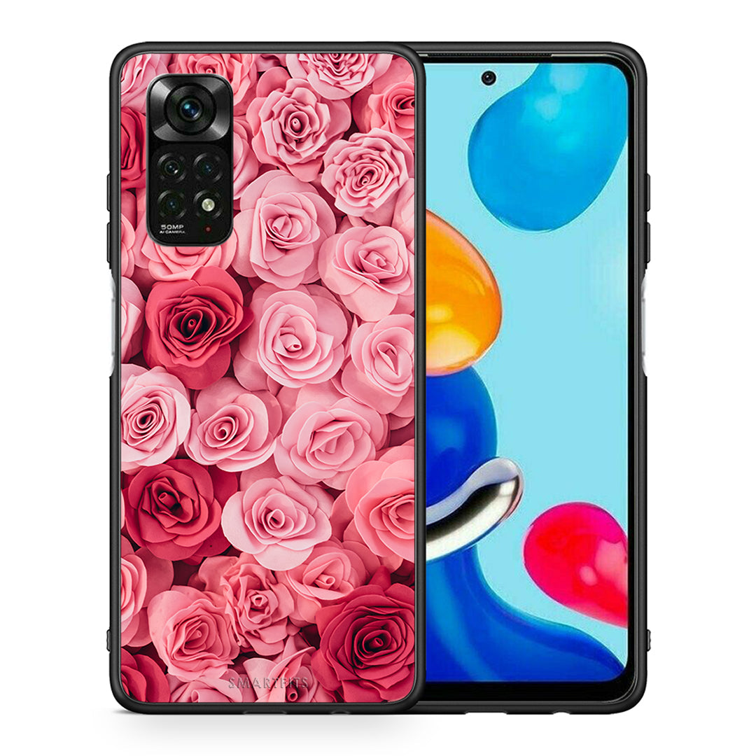 Θήκη Xiaomi Redmi Note 12 Pro 4G Valentine Rosegarden από τη Smartfits με σχέδιο στο πίσω μέρος και μαύρο περίβλημα | Xiaomi Redmi Note 12 Pro 4G Valentine Rosegarden case with colorful back and black bezels