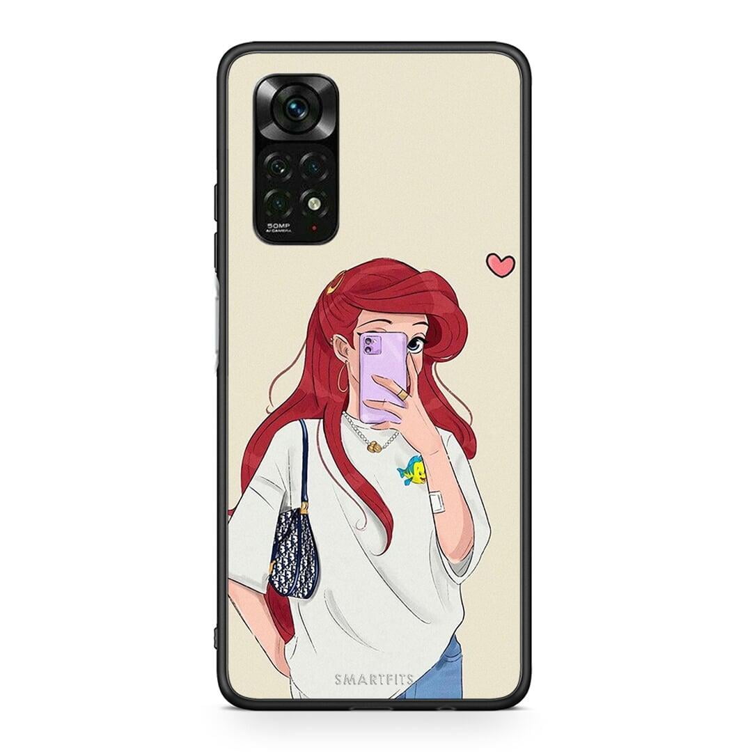 Xiaomi Redmi Note 12 Pro 4G Walking Mermaid Θήκη από τη Smartfits με σχέδιο στο πίσω μέρος και μαύρο περίβλημα | Smartphone case with colorful back and black bezels by Smartfits