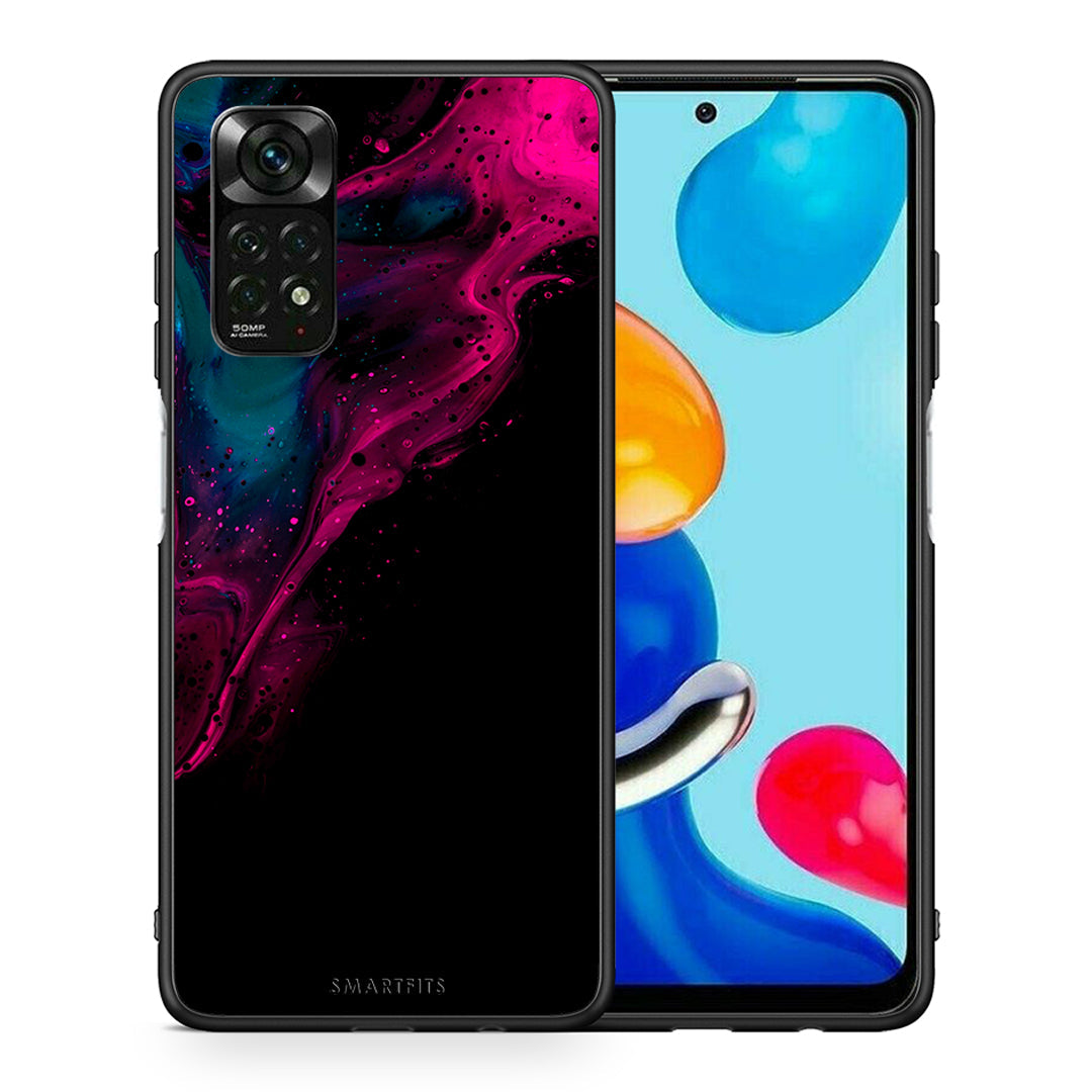 Θήκη Xiaomi Redmi Note 12 Pro 4G Watercolor Pink Black από τη Smartfits με σχέδιο στο πίσω μέρος και μαύρο περίβλημα | Xiaomi Redmi Note 12 Pro 4G Watercolor Pink Black case with colorful back and black bezels