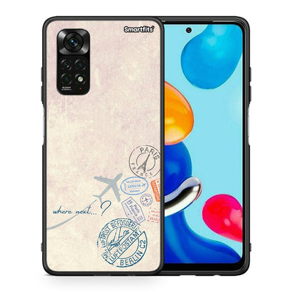 Θήκη Xiaomi Redmi Note 12 Pro 4G Where Next από τη Smartfits με σχέδιο στο πίσω μέρος και μαύρο περίβλημα | Xiaomi Redmi Note 12 Pro 4G Where Next case with colorful back and black bezels