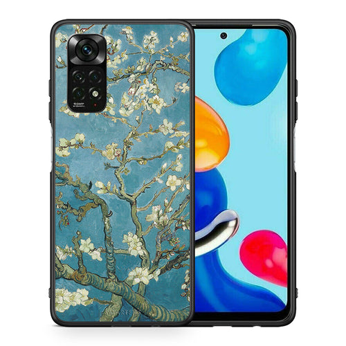 Θήκη Xiaomi Redmi Note 11 Pro 5G White Blossoms από τη Smartfits με σχέδιο στο πίσω μέρος και μαύρο περίβλημα | Xiaomi Redmi Note 11 Pro 5G White Blossoms case with colorful back and black bezels