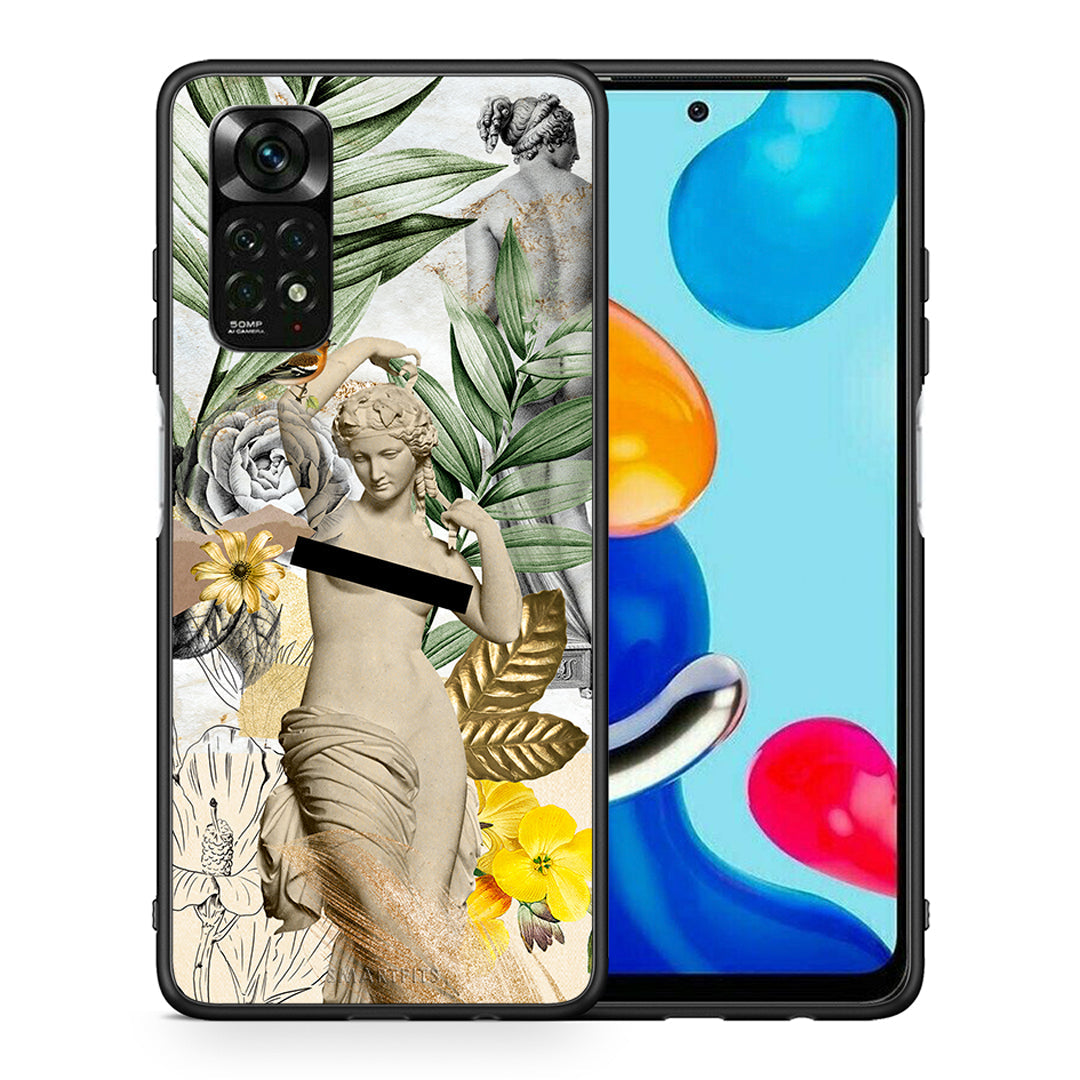 Θήκη Xiaomi Redmi Note 11 Pro 5G Woman Statue από τη Smartfits με σχέδιο στο πίσω μέρος και μαύρο περίβλημα | Xiaomi Redmi Note 11 Pro 5G Woman Statue case with colorful back and black bezels