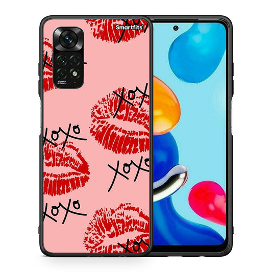 Θήκη Xiaomi Redmi Note 12 Pro 4G XOXO Lips από τη Smartfits με σχέδιο στο πίσω μέρος και μαύρο περίβλημα | Xiaomi Redmi Note 12 Pro 4G XOXO Lips case with colorful back and black bezels