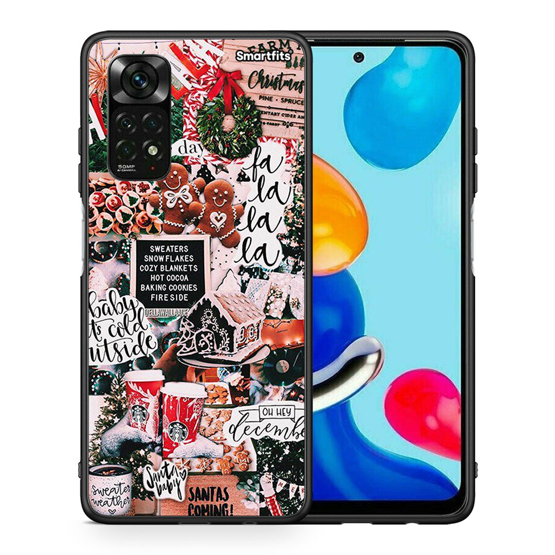 Θήκη Xiaomi Redmi Note 11 Pro 5G Xmas Habbits από τη Smartfits με σχέδιο στο πίσω μέρος και μαύρο περίβλημα | Xiaomi Redmi Note 11 Pro 5G Xmas Habbits case with colorful back and black bezels